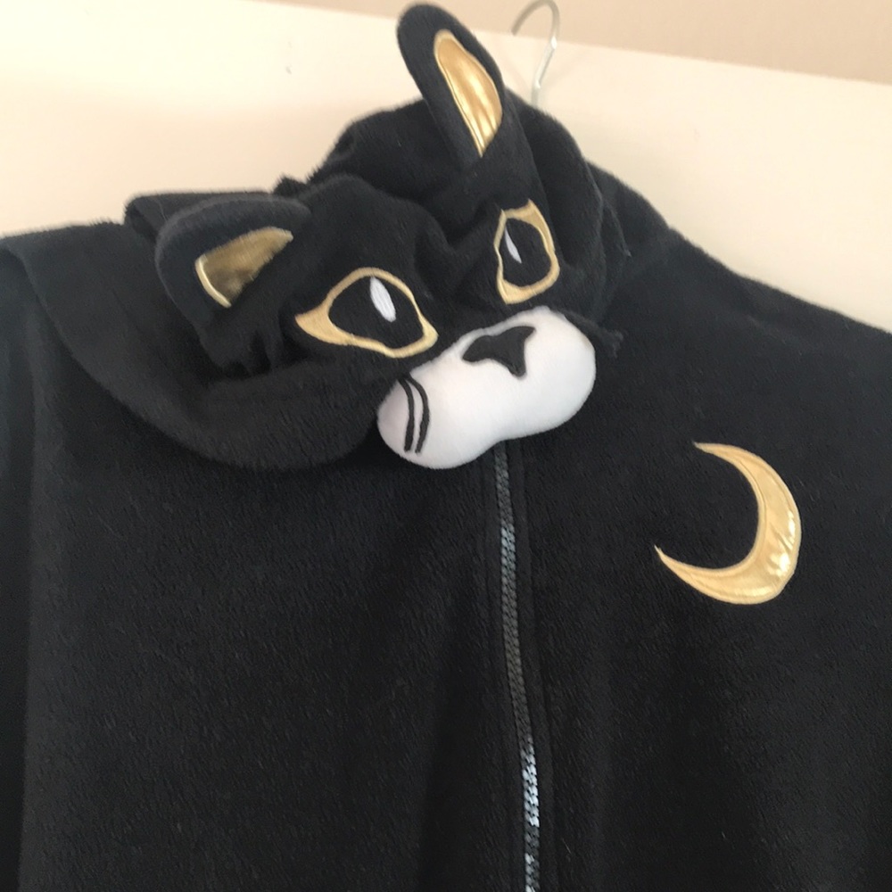 Full-length adult cat onesie